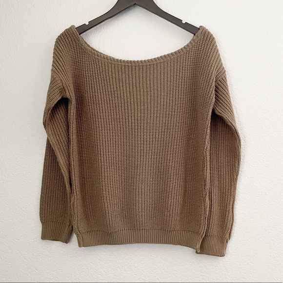 Missguided Sweaters - MISGUIDED Knit Off the Shoulder Sweater
